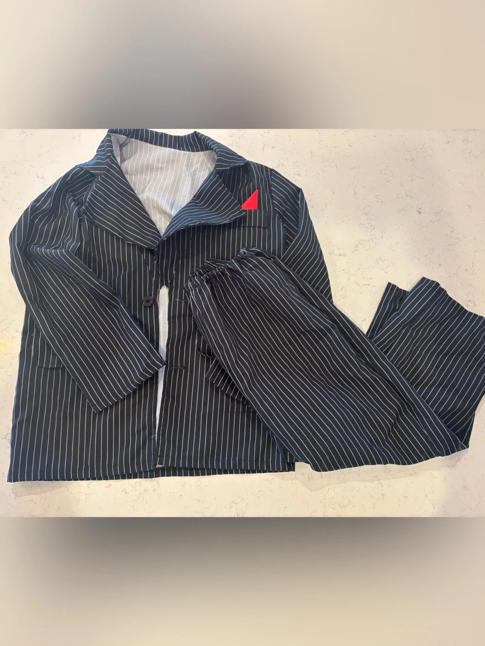 Little Gangster Boys Halloween Costume Medium striped pin suit mafia